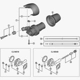 Shimano SL-C3000-7 indicator cover with fixing screws in silver, replacement component for bike shifters.