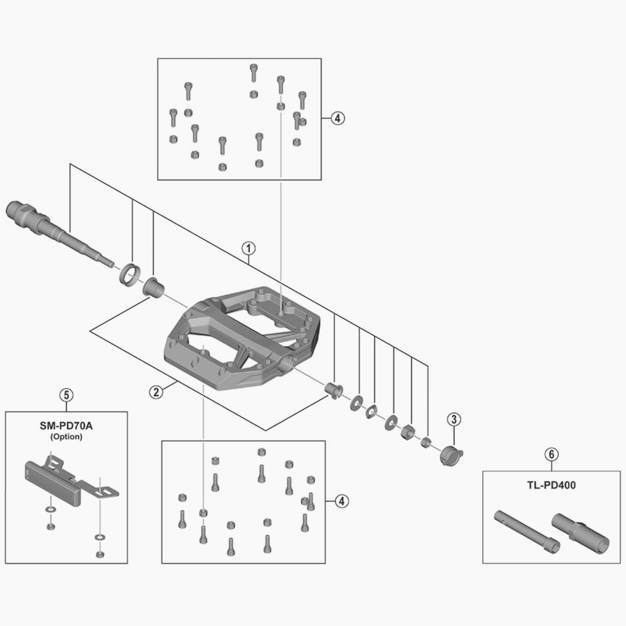 Shimano TL-PD400 cone adjusting tool set for wheel maintenance, showing the genuine Shimano workshop tool in a workshop setting.