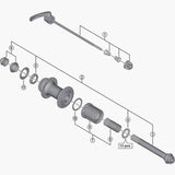 Shimano Spare Fhm770 Hub Axle Unit