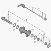 Shimano Spare Hbm785 Complete Hub Axle