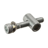 Thomson replacement nut, bolt, and washer set for seatpost stem maintenance, showing metallic components arranged together.