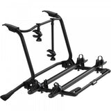Thule WanderWay rear-mount 2-bike carrier attached to Volkswagen T6 van, showing bike racks and mounting hardware.