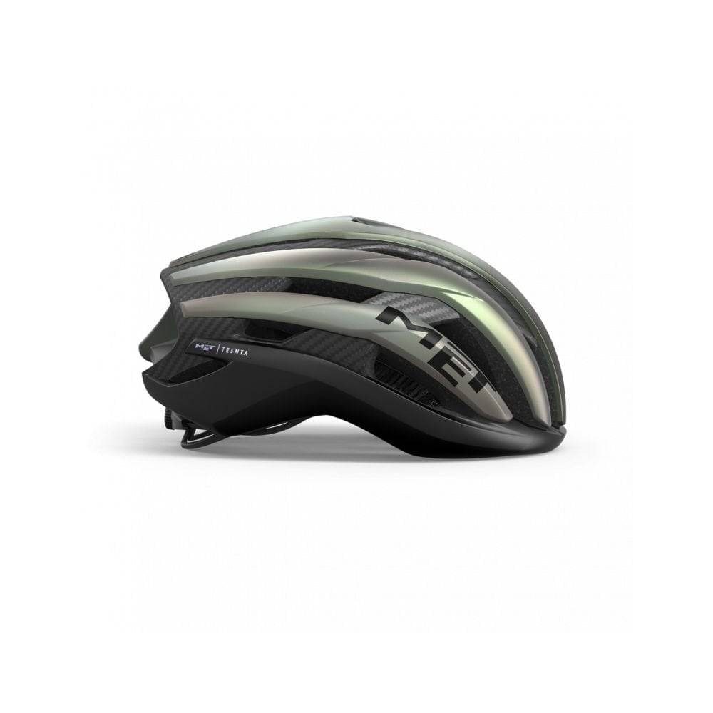 MET Trenta 3K Carbon Road Cycling Helmet with Mips AIR® protection and aerodynamic design, shown from the front on a cyclist.