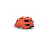 MET Crackerjack Kids helmet with LED light, extended coverage, ventilation, and colorful design for child safety and comfort.