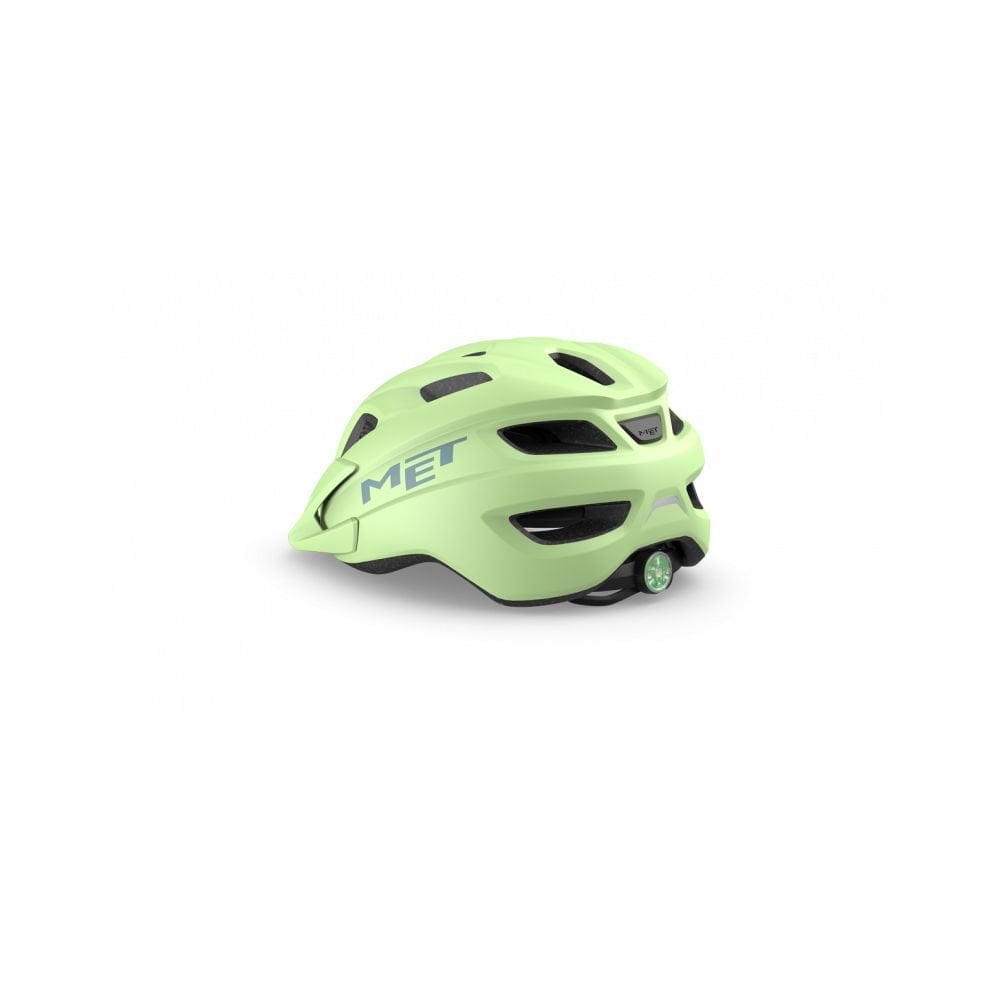 MET Crackerjack Kids helmet with LED light, extended coverage, and ventilation for safe, comfortable cycling protection.