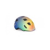 MET Hooray toddler helmet with adjustable fit, ventilation, and safety features, designed for young children’s active outdoor wear.