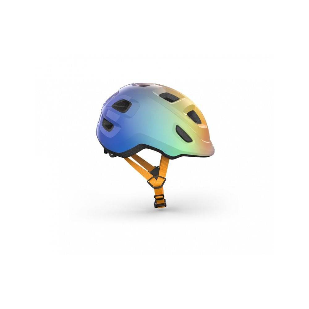 MET Hooray toddler helmet with adjustable fit, ventilation, and safety features, designed for young children's outdoor safety.