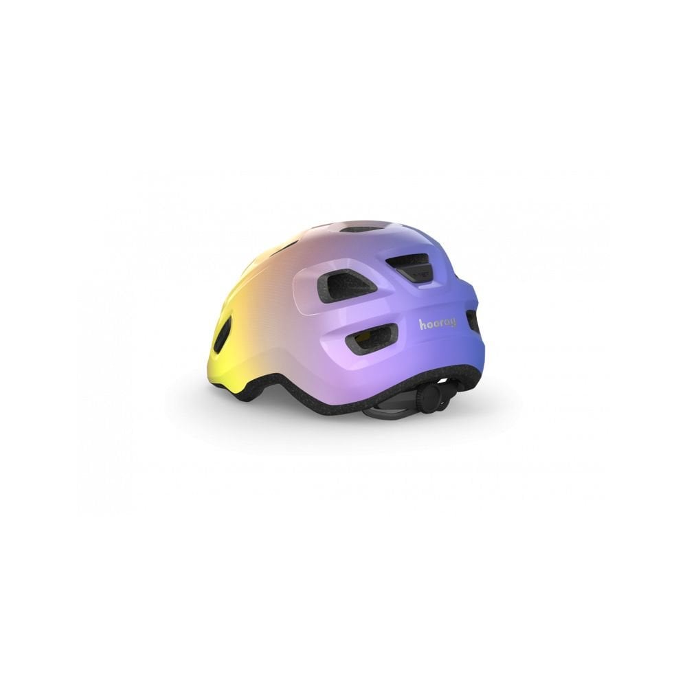 MET Hooray toddler helmet with adjustable fit, ventilation, and safety features, designed for young children’s outdoor safety.