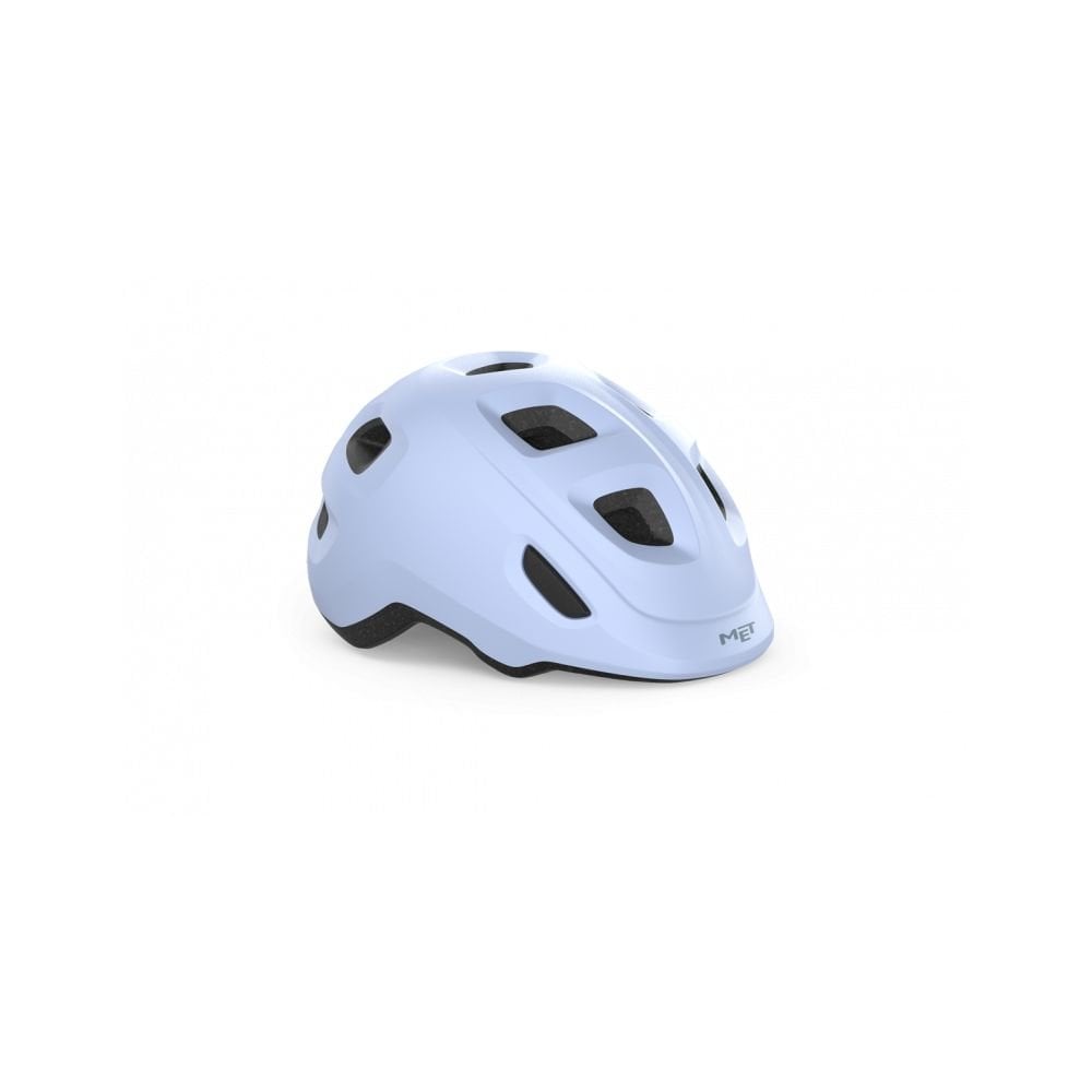MET Hooray toddler helmet with adjustable fit, ventilation holes, and safety features for young children.