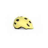 MET Hooray toddler helmet with adjustable fit, ventilation, and safety features, shown in a colorful, protective design for young children.
