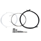 SRAM 1x MTB and road shift cable kit with black SlickWire housing and ferrules, includes 4mm cables for bike gear shifting.