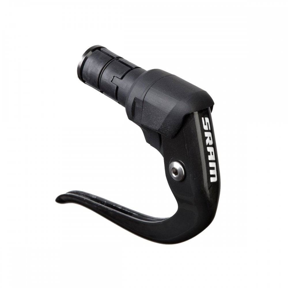 SRAM Aero 990 TT brake lever set with cable adjustment for time trial bikes, showing ergonomic designs and mounting hardware.