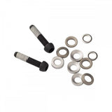 SRAM Titanium Flat Mount Caliper mounting hardware with two T25 5mm bolts, durable bike components for brake system installation.