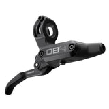 SRAM DB4 Diffusion Black Ano hydraulic disc brake set with rotor and bracket, showing detailed components and sleek black finish.