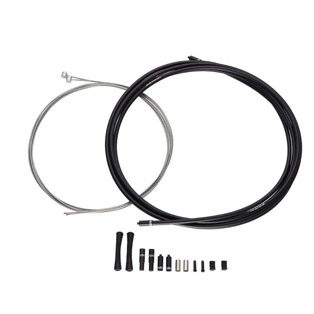 Sram Slickwire Road Brake Cable Kit 5Mm (1X 850Mm 1X 1750Mm 1.5Mm Coated Cables 5Mm Kevlar ® Reinforced Compression-Free Housing Ferrules End Caps Frame Protectors) Cables