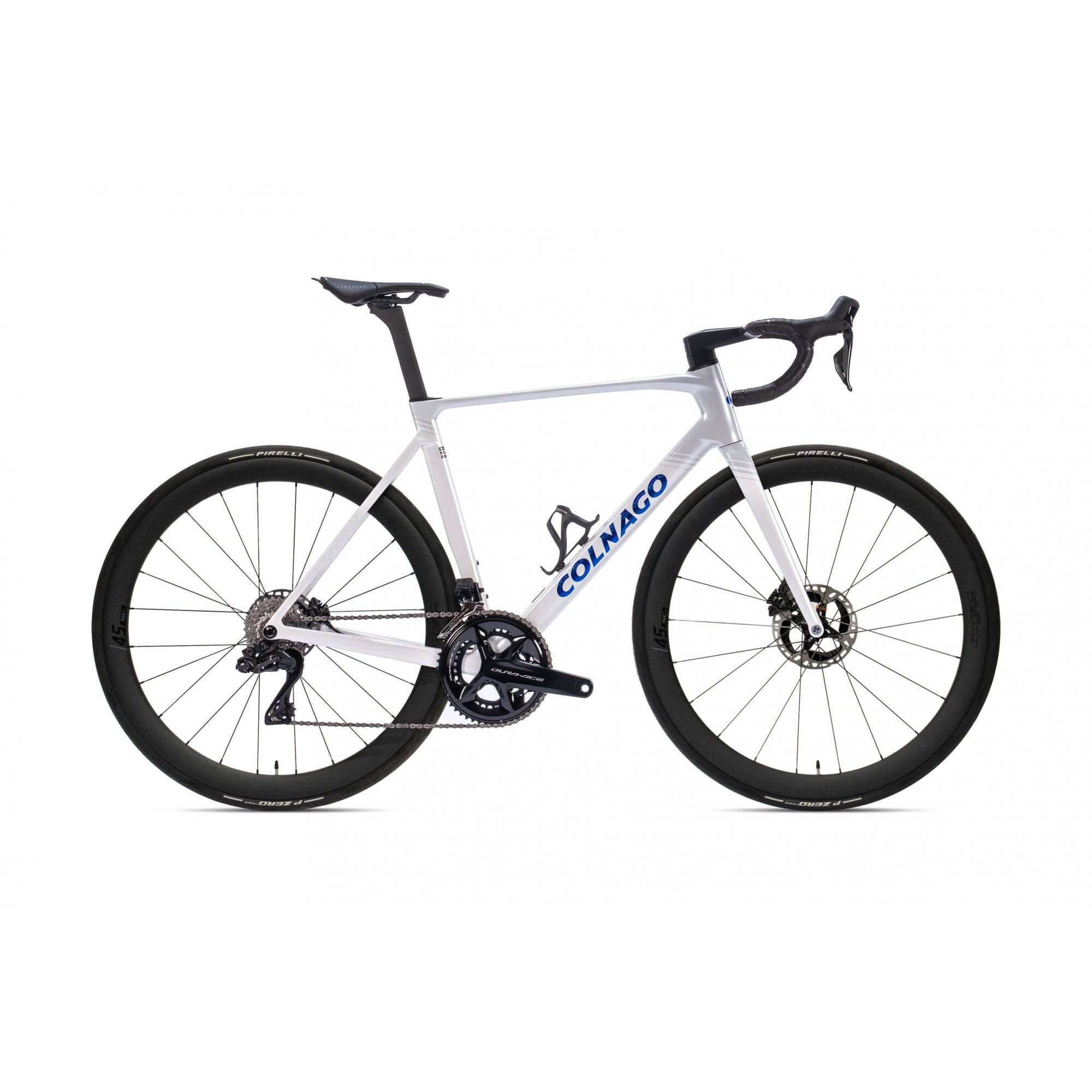 Colnago V5rs Disc 2025 carbon road bike with Shimano Ultegra Di2 electronic groupset, featuring aerodynamic frame and disc brakes.