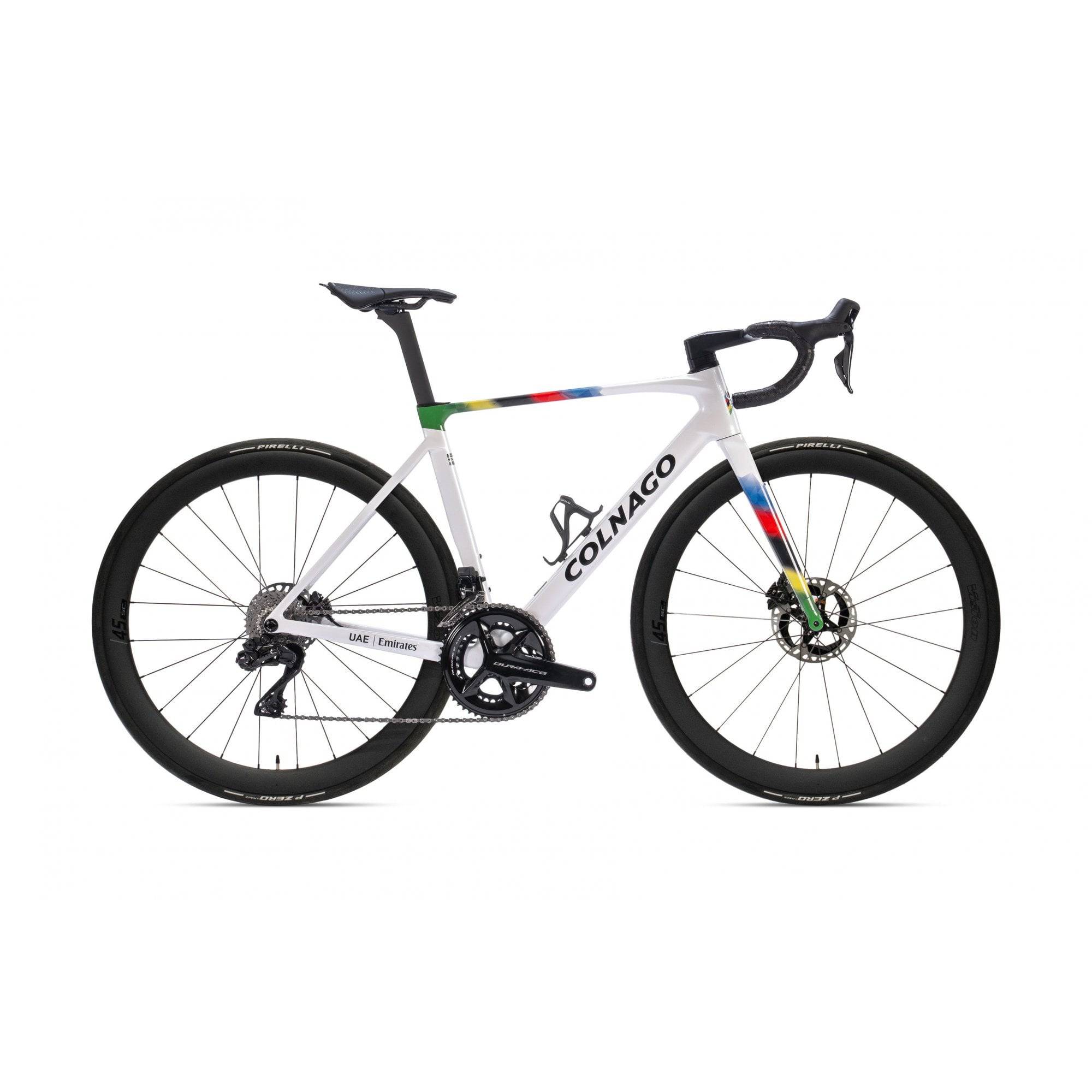 Colnago V5rs Disc 2025 carbon road bike with Shimano Ultegra Di2 electronic groupset, shown with lightweight frame and disc brakes.