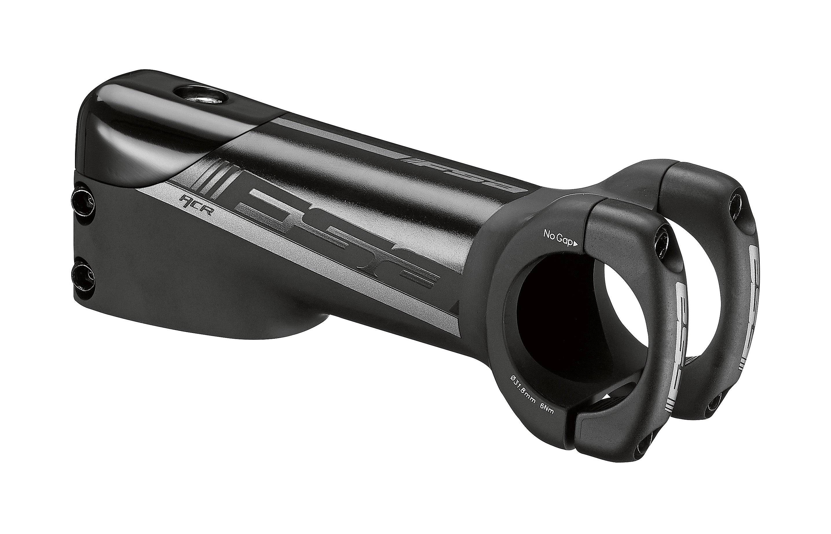 FSA TF NS ACR semi-integrated routing stem for road and racing bikes, 120mm length, mounted on bike handlebar.
