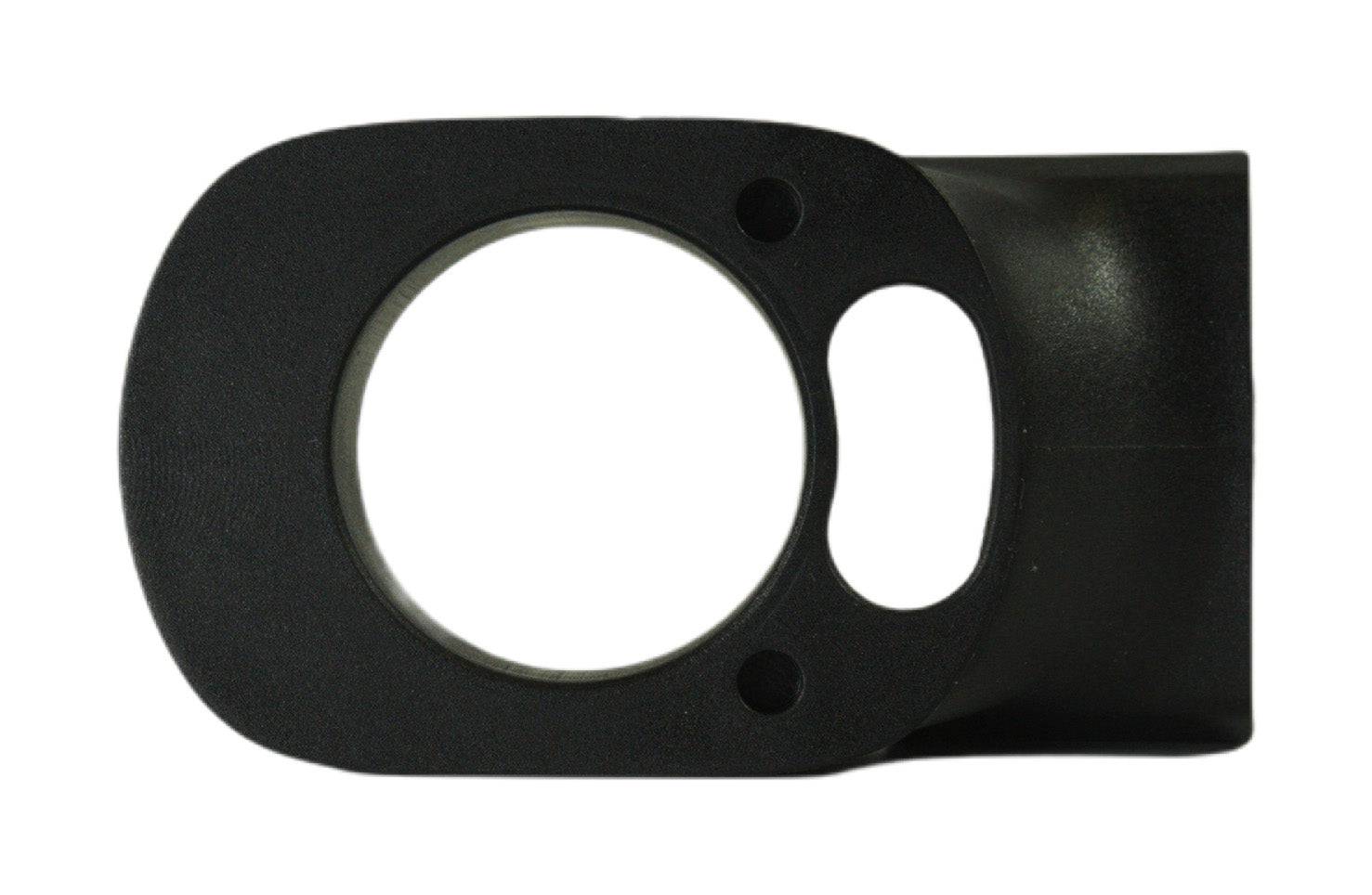FSA STSP SMR ST rear cable cap for smooth shifting, shown on FSA stem component, in black with cable entry hole.