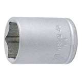 UNIOR 1/4" socket tool made of chrome vanadium steel, designed for workshop use, ISO standard durable socket in the image.