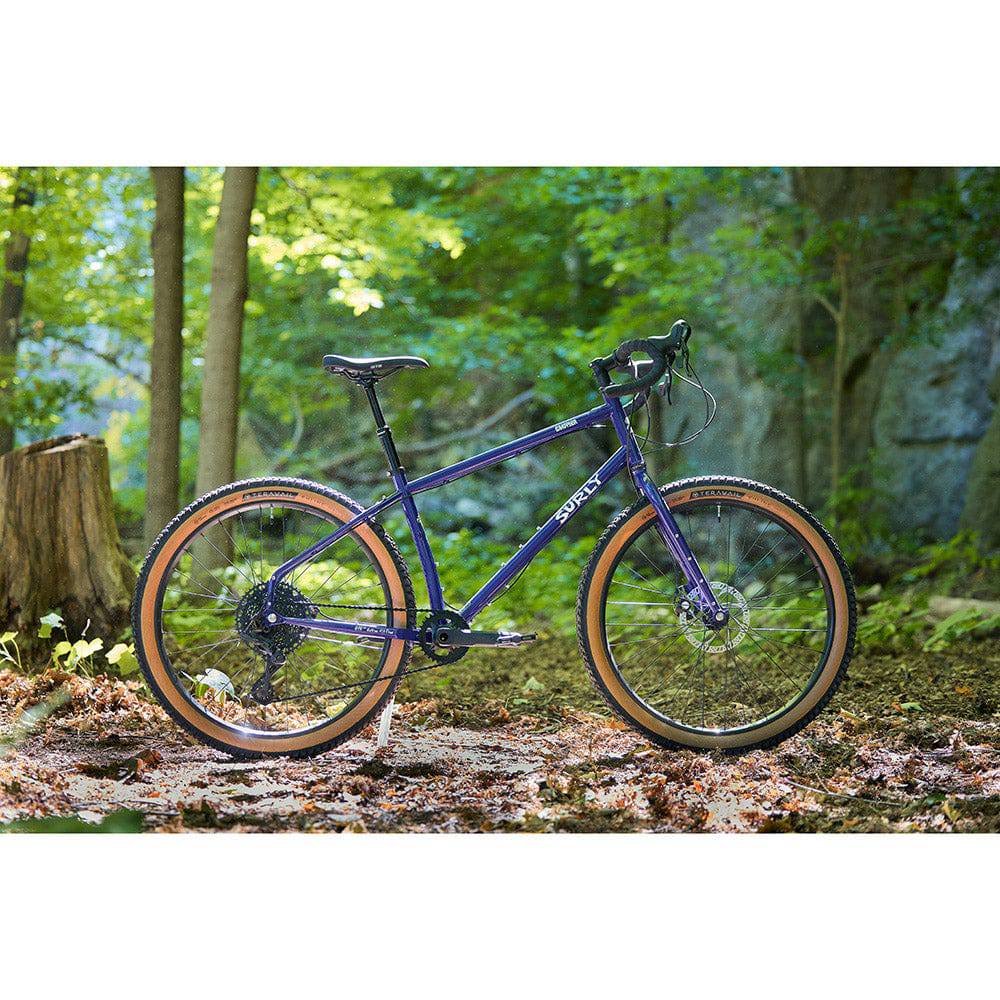 Surly Grappler drop bar mountain bike frame designed for off-road trails, featuring a sturdy steel construction and modern geometry.