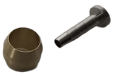Shimano SMBH90 olive and insert for hydraulic disc brake hose, 2.1mm bore, close-up of components on white background.