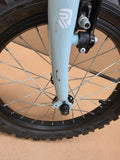 Blue Ridgeback Kids Melody 16-inch children's bike, ex-demo model with sturdy frame and training wheels for young riders.
