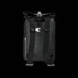 Brooks Pickwick roll-top backpack with laptop sleeve, ideal for urban cycling and commuting, featuring durable accessories and adjustable straps.
