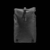 Brooks Pickwick roll-top backpack with laptop sleeve, ideal for urban cycling and commuting, featuring durable accessory design