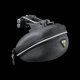 Topeak Propack lightweight bike seat pack with quick release and reflective piping, designed for cycling accessories storage.