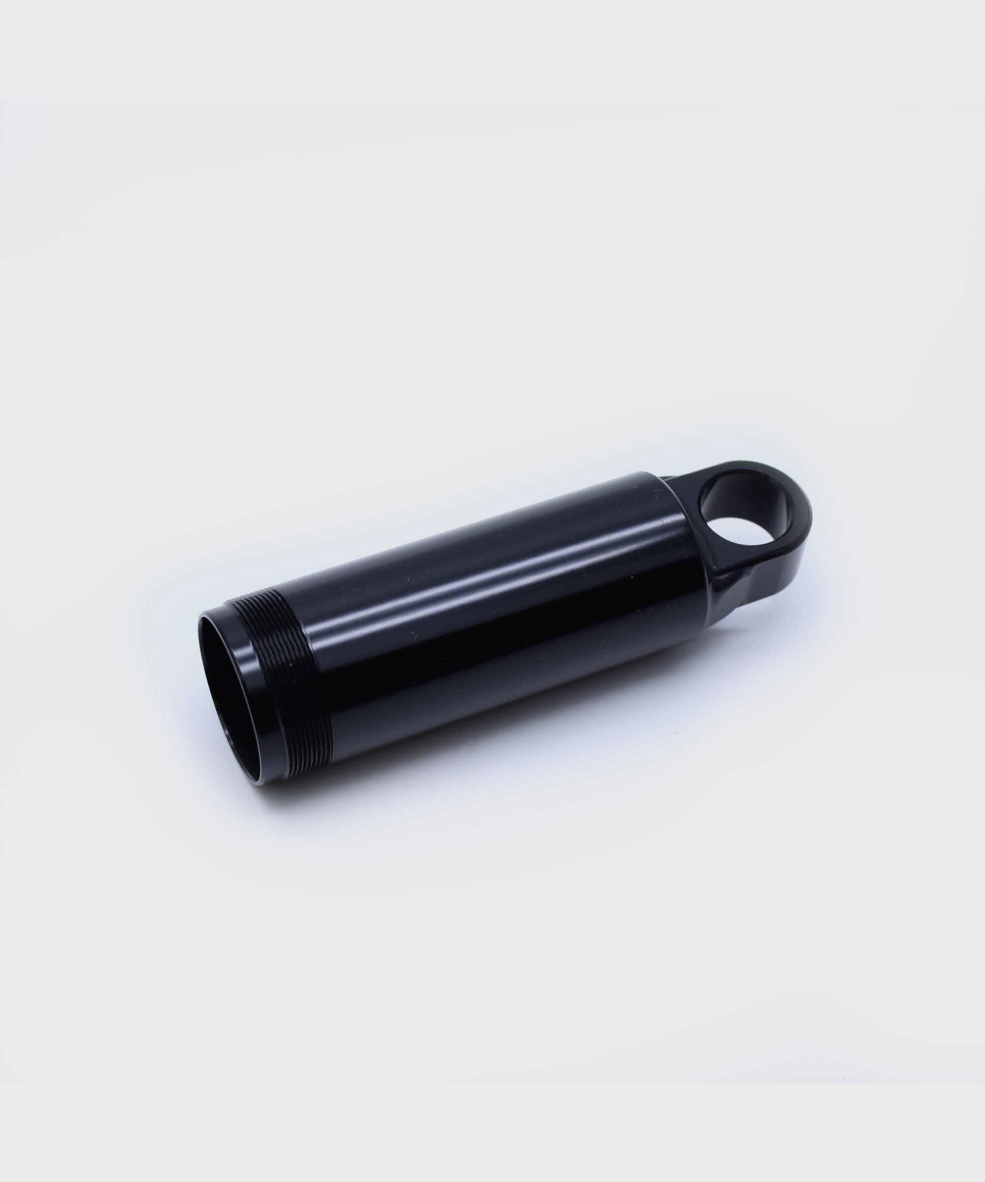Fox Shock FLOAT Black Anodised Rear Shock component for 2022 models, showing detailed black anodised body and mounting parts.