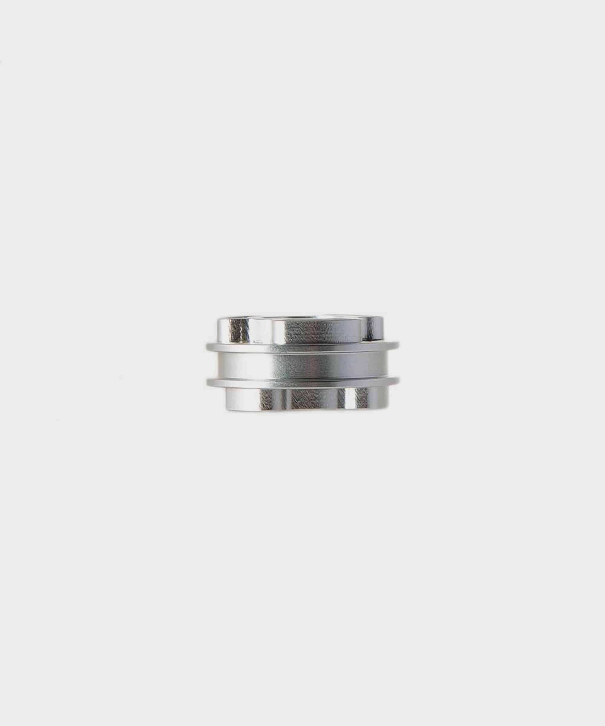 Fox Shock Piston Rebound Kidney 35/65 Flow for rear suspension shock, showing the component's detailed metal and flow control features.
