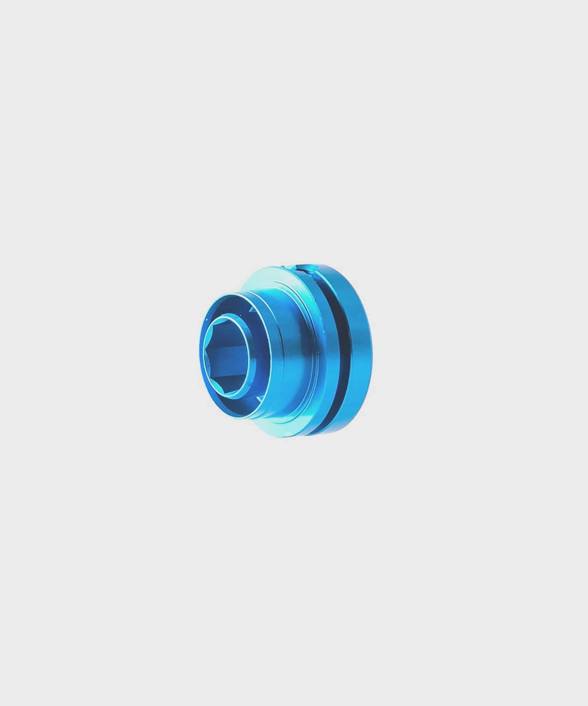 Fox Fork LSC FIT4 remote bearing cable pulley for suspension lockout systems, showing the black pulley wheel and mounting hardware.