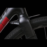 Black Rapid Racer CX-Guard front mudguard for cantilever and disc brakes, bike accessories by RRP, mounted on a bicycle.