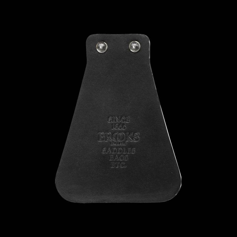 Brooks leather mudflap for bikes with screws, featuring a classic 1937 design, bike accessory mounted with screws.