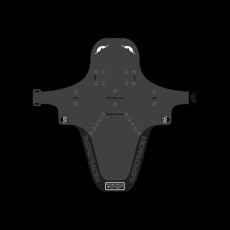 RRP EnduroGuard mountain bike mudguard with SealGuard technology for fork protection, showing durable black plastic design.