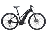 Giant Roam E+ STA 2026 electric hybrid bike with pedal assist, disc brakes, black frame, and ergonomic design.
