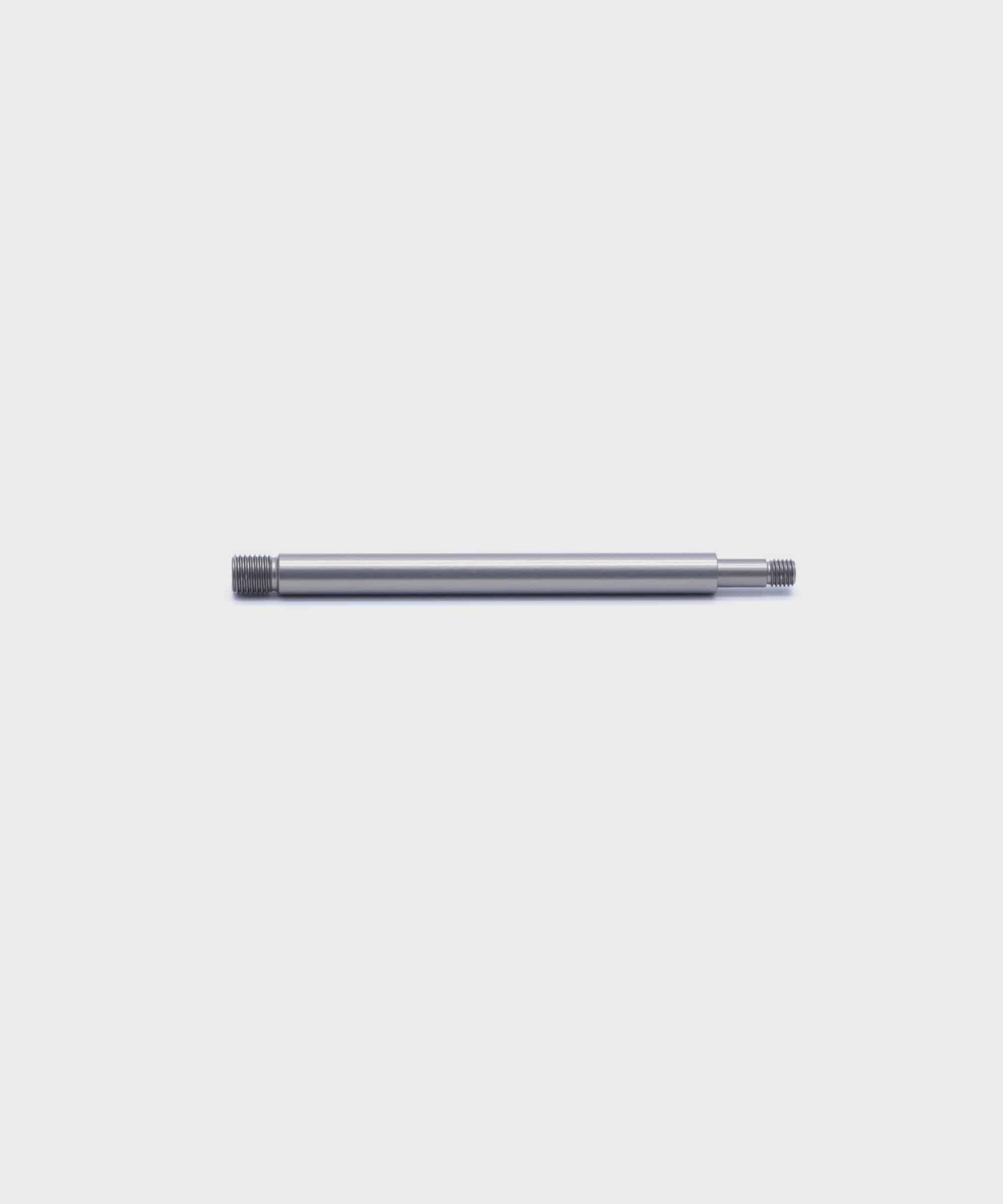 Fox Shock 9mm shaft and 0.25 piston post spares and accessories for bike shocks, black anodized, durable components.
