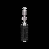 Topeak Micro Airbooster CO2 inflator with cartridge for Presta and Schrader valves, compact bike tire inflator accessory.