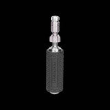 Topeak Micro Airbooster CO2 inflator with cartridge, compatible with Presta and Schrader valves, for bike tire inflation accessories.