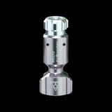 Topeak Micro Airbooster CO2 inflator with cartridge for Presta and Schrader valves, compact bike pump accessory.