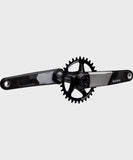 Race Face ERA 136mm carbon MTB crank arms, durable performance bike components, black finish, lightweight and strong for mountain biking.