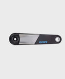 Race Face Era 136mm MTB crank arms, durable and stiff mountain bike components, shown in black with branding details.