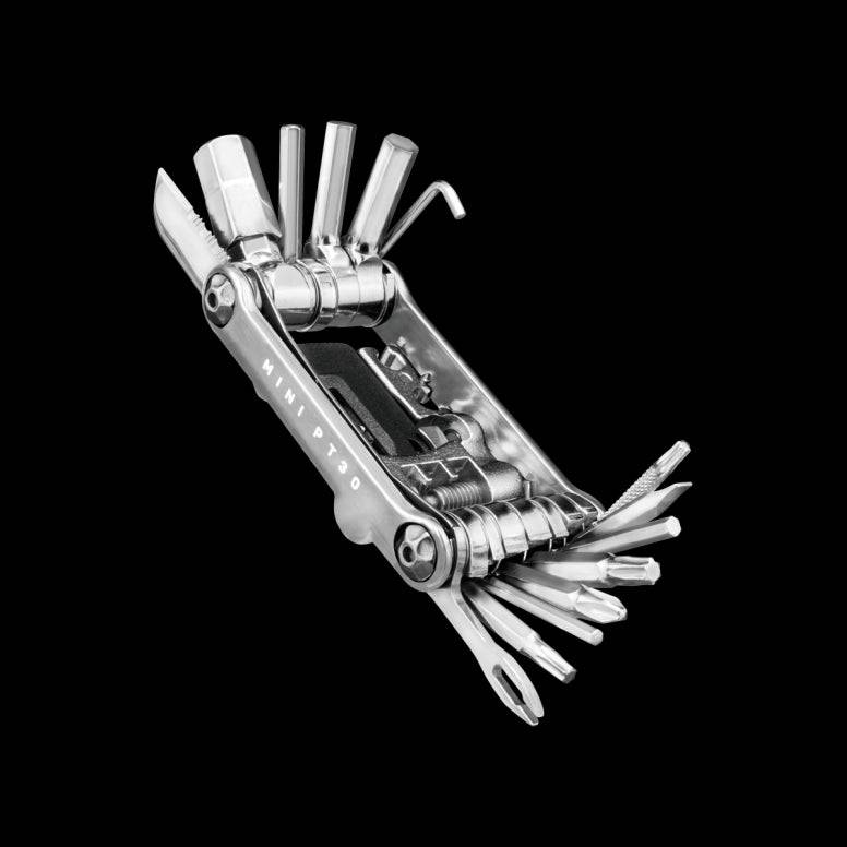 Topeak Mini PT30 30-function bike multi-tool with tubeless tyre repair kit, compact workshop tool for cyclists