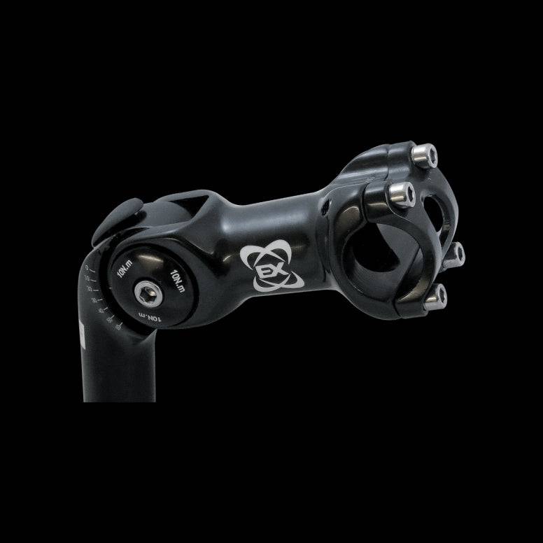 System EX adjustable quill stem with 25.4mm clamp, 60º angle, and 100mm extension for bike components.