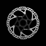 SwissStop Catalyst high-performance 6-bolt brake rotors for cycling, showing the durable metal surface and mounting holes.
