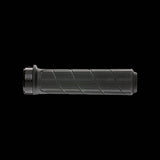 Ergon GD1 Evo Factory MTB grips with carbon-friendly CNC aluminum clamps, featuring ergonomic design and textured surface for grip.
