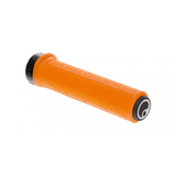 Ergon GD1 Evo Factory MTB grips with carbon-friendly CNC aluminum clamps, featuring ergonomic design for mountain biking.