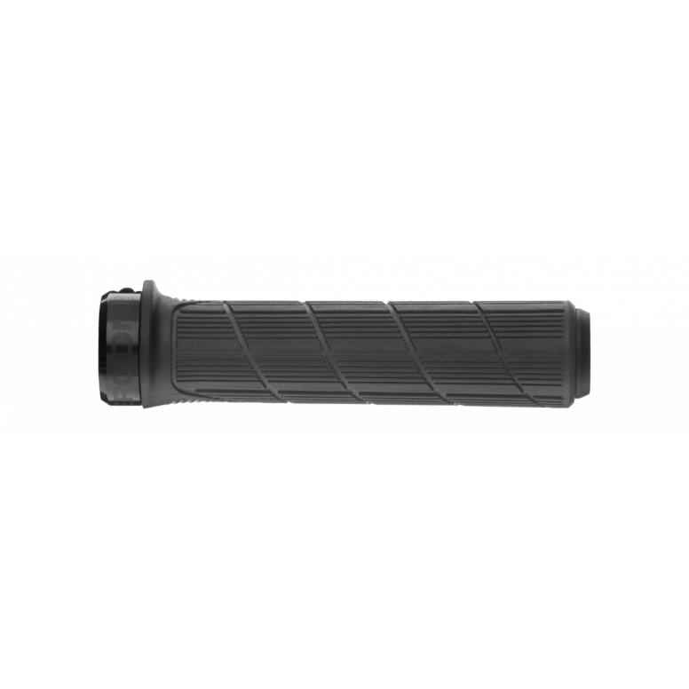 Ergon GD1 Evo Factory MTB grips with carbon-friendly CNC aluminum clamps, designed for mountain biking components.