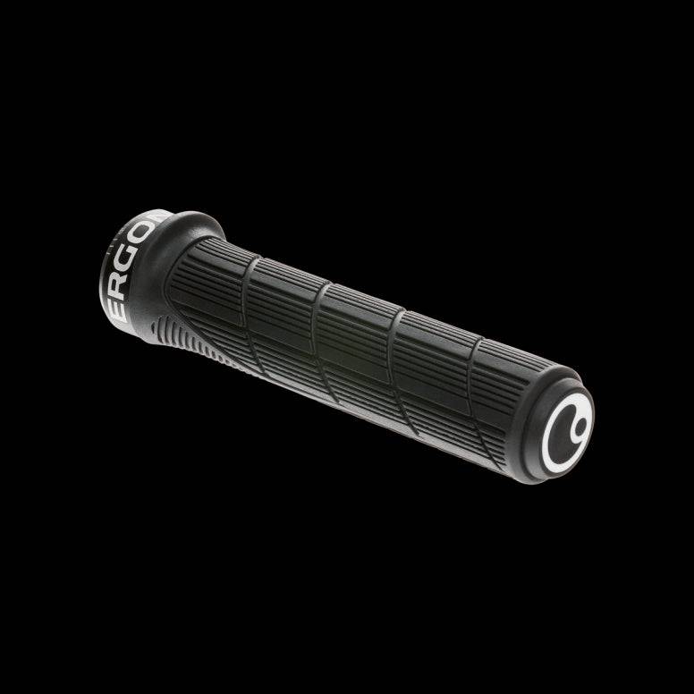 Ergon GD1 EVO black bike grip with gravity control rubber, designed for comfort and control on regular bikes.